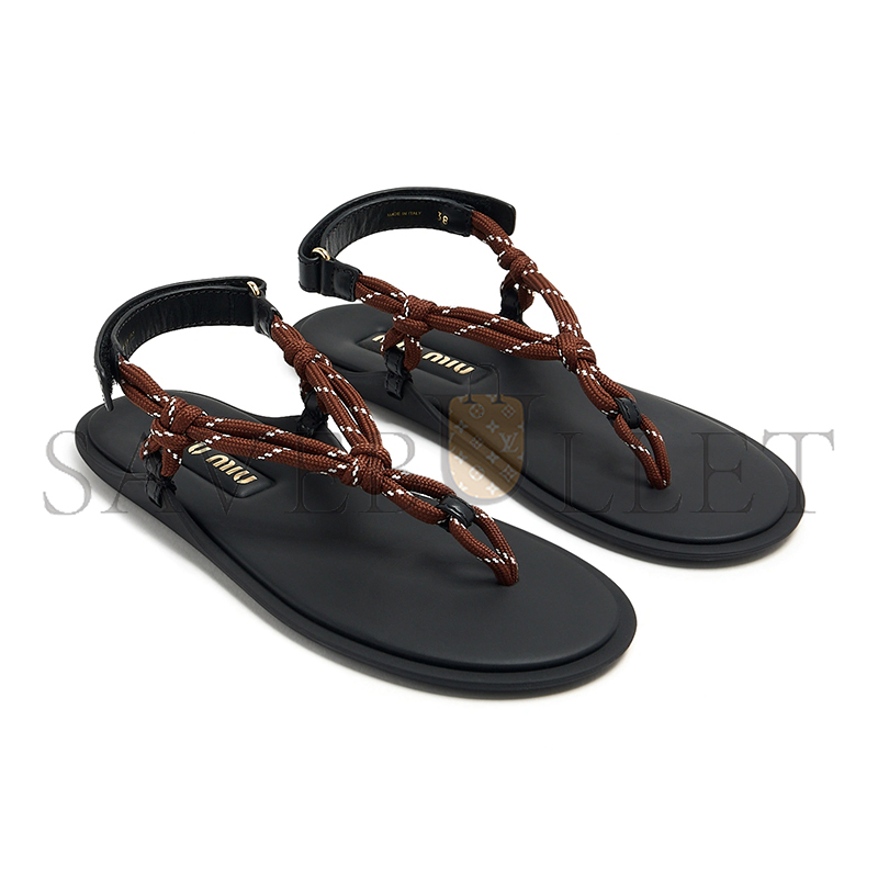 M1v M1v riviere cord and leather sandals 5y184e